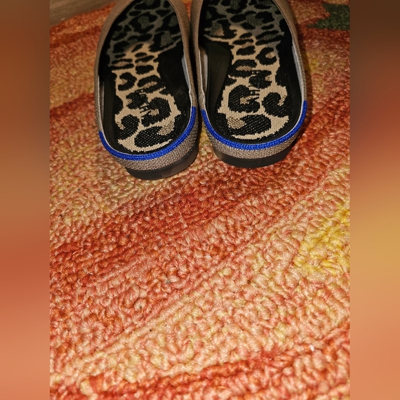 ROTHY'S NEW Sand/Fawn Slides 9US 39EU Leopard Print Insoles - Picture 3 of 4